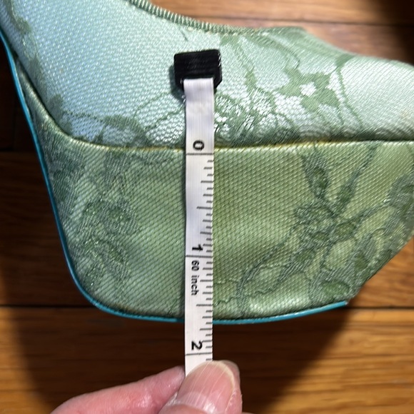 2/$20 Qupid Platform Mint Green Lace Heels - Picture 6 of 12